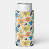 Abstract Hand-Drawn Boho Floral Pattern Seltzer Blikjeskoeler (Seltzer Voorkant)