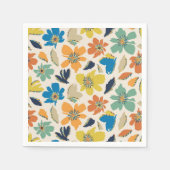 Abstract Hand-Drawn Boho Floral Pattern Servet (Voorkant)