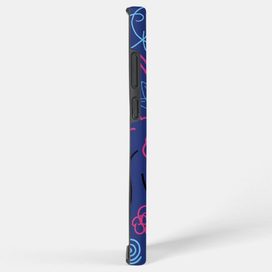 Abstract Hand-Drawn Scribble Pattern on Blue Samsung Galaxy Hoesje (Rechterkant)