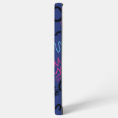 Abstract Hand-Drawn Scribble Pattern on Blue Samsung Galaxy Hoesje (Linkerkant)