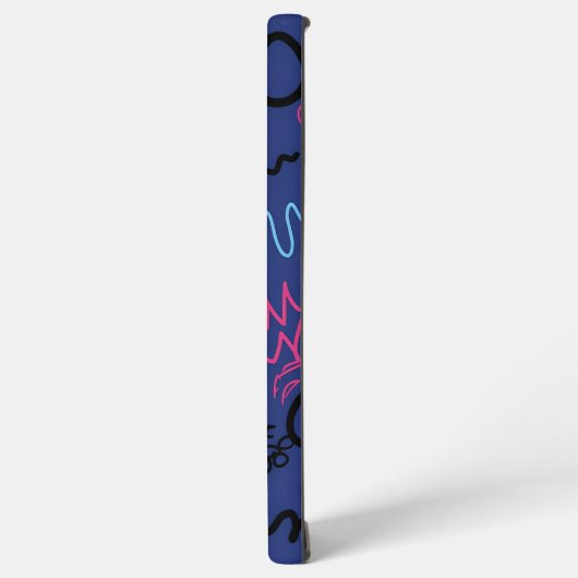 Abstract Hand-Drawn Scribble Pattern on Blue Samsung Galaxy Hoesje (Linkerkant)