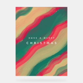 Abstract Hand Painted Pattern Flat Holiday Card Acryl Bord