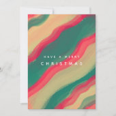 Abstract Hand Painted Pattern Flat Holiday Card Feestdagenkaart (Voorkant)