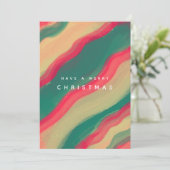 Abstract Hand Painted Pattern Flat Holiday Card Feestdagenkaart (Staand voorkant)