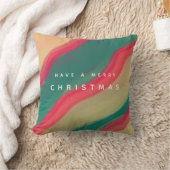 Abstract Hand Painted Pattern Flat Holiday Card Kussen (Deken)