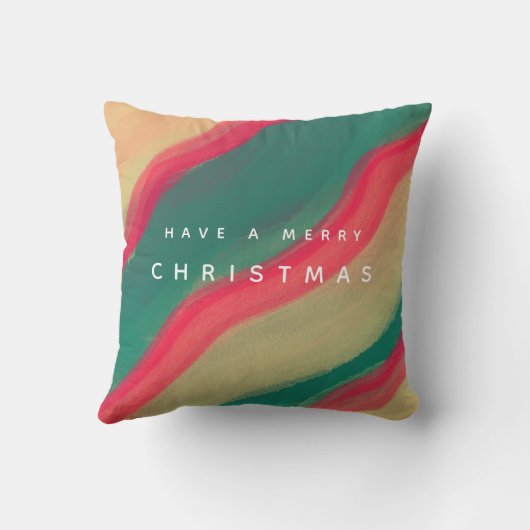 Abstract Hand Painted Pattern Flat Holiday Card Kussen (Achterkant)