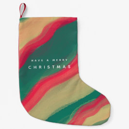Abstract Hand Painted Pattern Kleine Kerstsok