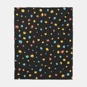 Abstract handgemaakt rond naadloos patroon werp fleece deken