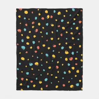 Abstract handgemaakt rond naadloos patroon werp fleece deken