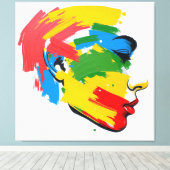 Abstract handgeschilderd feminisme canvas afdruk (Insitu (Houten vloer))