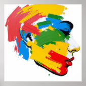 Abstract handgeschilderd feminisme poster (Voorkant)