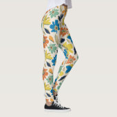 Abstract handgetekend boho bloemmotief leggings (Rechts)