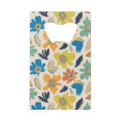 Abstract handgetekend boho bloempatroon creditkaart flessenopener (Achterkant)