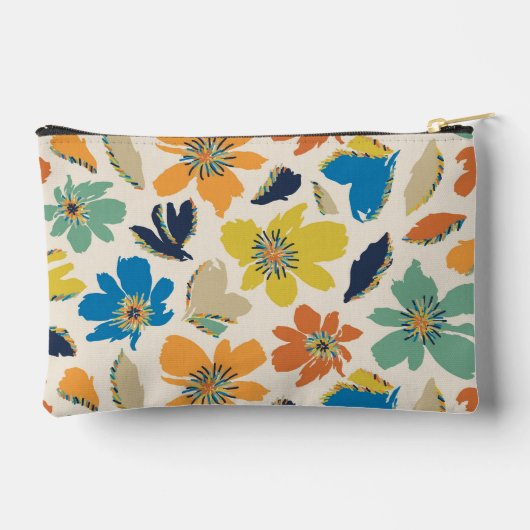 Abstract handgetekend boho bloempatroon etui (Achterkant)