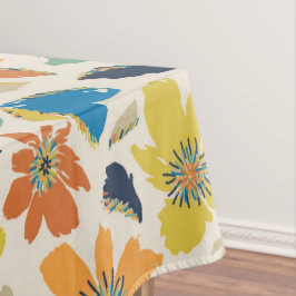 Abstract handgetekend boho bloempatroon tafelkleed