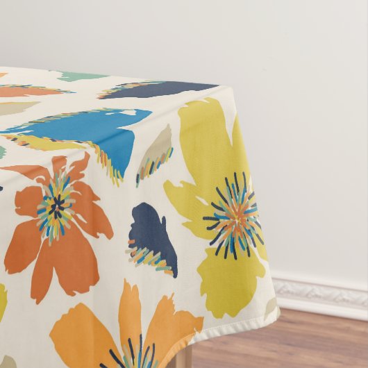 Abstract handgetekend boho bloempatroon tafelkleed (Voorbeeld)