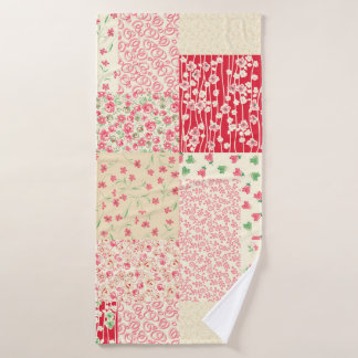 abstract handgetekend naadloos patchwerkpatroon me badhanddoek