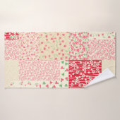 abstract handgetekend naadloos patchwerkpatroon me badhanddoek (Badhanddoek)