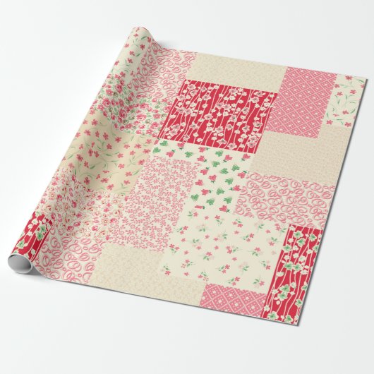 abstract handgetekend naadloos patchwerkpatroon me cadeaupapier (Uitgerold)