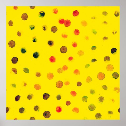 Abstract handgetrokken afbeelding met meerkleurige poster (Voorkant)