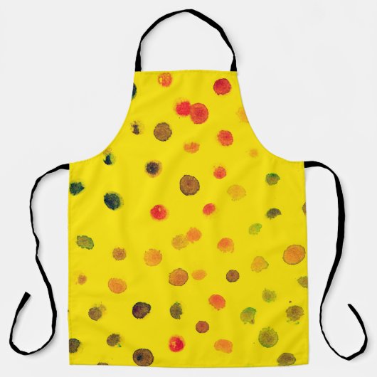Abstract handgetrokken afbeelding met meerkleurige schort (Voorkant)