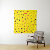 Abstract handgetrokken afbeelding met meerkleurige wandkleed (In situ)