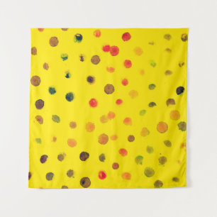 Abstract handgetrokken afbeelding met meerkleurige wandkleed