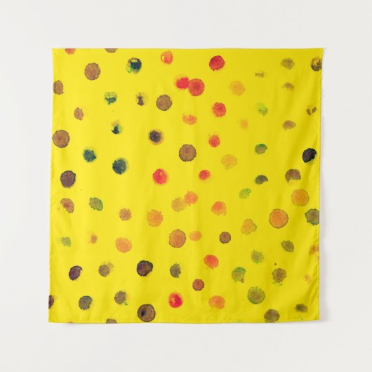Abstract handgetrokken afbeelding met meerkleurige wandkleed (Voorkant)