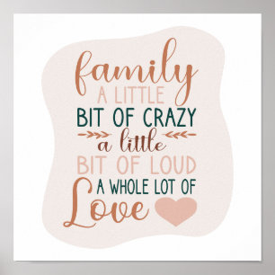 Abstract Handlettering Terracotta Familie Citaat Poster