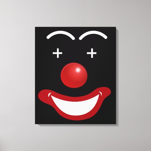 Abstract Happy Face Clown Canvas Afdruk (Voorkant)