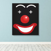 Abstract Happy Face Clown Canvas Afdruk (Insitu (Houten vloer))