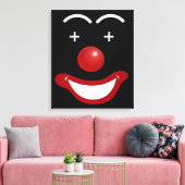Abstract Happy Face Clown Canvas Afdruk (Insitu (Woonkamer))