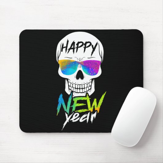 Abstract Happy New Skull Year  Muismat (Met muis)