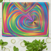 Abstract hart Abstract Theedoek (Gevouwen)