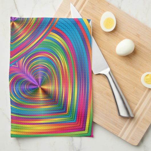 Abstract hart Abstract Theedoek (Quarter Fold)