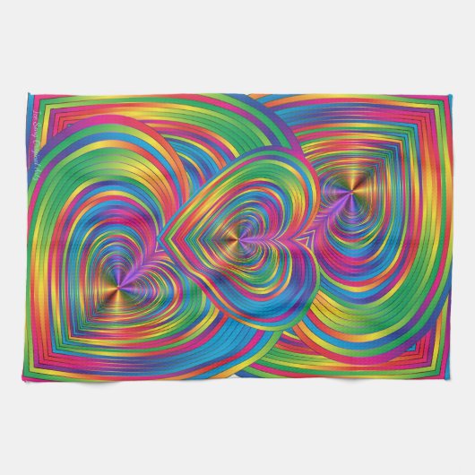 Abstract hart Abstract Theedoek (Horizontaal)