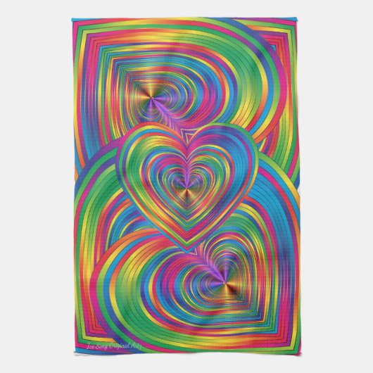 Abstract hart Abstract Theedoek (Verticaal)