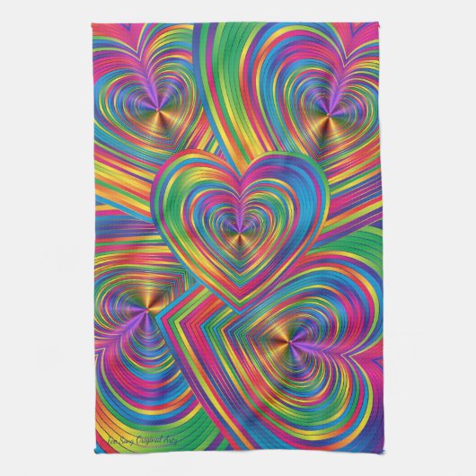 Abstract hart Abstract Theedoek (Verticaal)