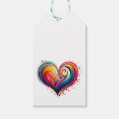 Abstract hart cadeaulabel (Voorkant)