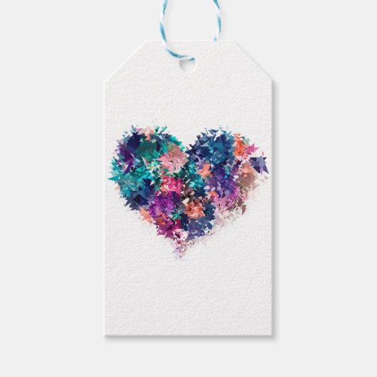 Abstract hart cadeaulabel (Voorkant)