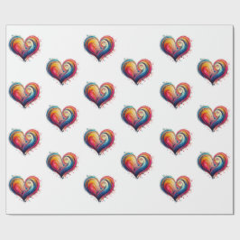 Abstract hart cadeaupapier