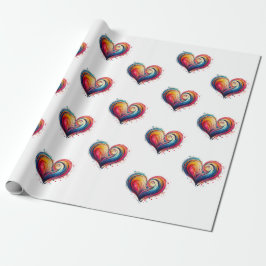 Abstract hart cadeaupapier