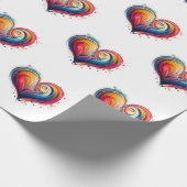 Abstract hart cadeaupapier (Hoek)