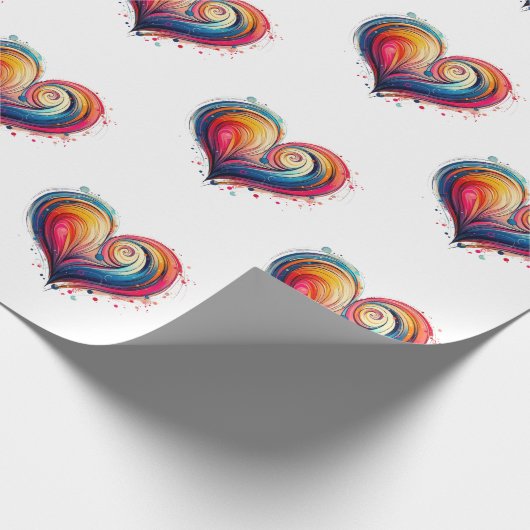 Abstract hart cadeaupapier (Hoek)