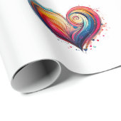 Abstract hart cadeaupapier (Rol Hoek)