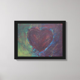 Abstract hart canvas afdruk