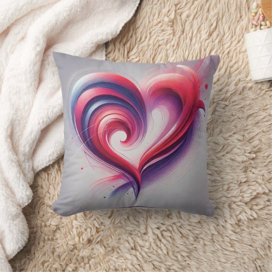 Abstract Hart Design – Levendig Liefdeskussen Kussen (Deken)