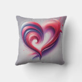 Abstract Hart Design – Levendig Liefdeskussen Kussen (Achterkant)