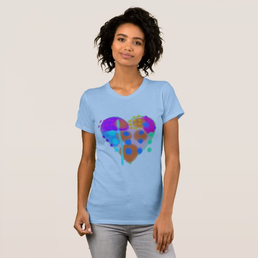 Abstract Hart Draagbare Kunst T-shirt (Voorkant volledig)