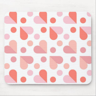 Abstract hart geometrisch patroon muismat